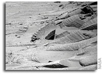 Opportunity Maneuvers Around Steeper Slopes in Victoria Crater