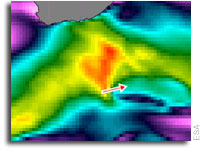 Huge waves that hit Reunion Island tracked from space