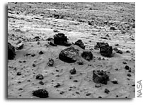 Spirit Independently Approaches and Studies A Rock Outcrop