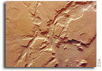 Mars Express Image: Tectonic transition zone, Aeolis Mensae
