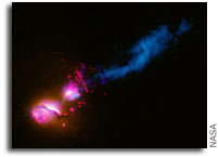 'Death Star' Galaxy Black Hole Fires at Neighboring Galaxy