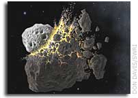 Large asteroid breakup likely source of the impactor that caused mass extinction event on Earth 65 million years ago