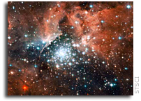 Star Cluster Bursts Into Life in New Hubble Image