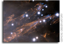 Gemini's Laser Vision Reveals Striking New Details in Orion Nebula