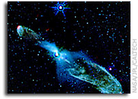 Spitzer Spies a Stellar Bubble Blower