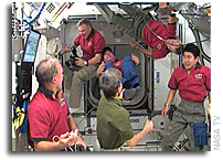 Space Shuttle Endeavour and international Space Station Crews Join Forces
