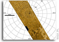 NASA Cassini Image: Radar Images Titan's South Pole