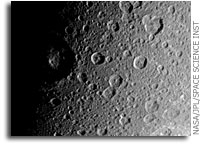 NASA Cassini Image: Battered Dione