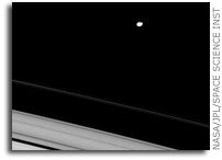 NASA Cassini Saturn Image: Shadows of Janus