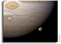 Hubble Catches Jupiter's Largest Moon Going to the 'Dark Side'