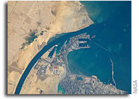 NASA International Space Station Imagery: Port of Suez, Egypt