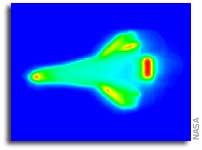 Shuttle Discovery Re-entry Thermal Image From HYTHIRM Team