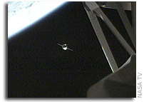 Russian Mini-Research Module 2 (MRM2) Poisk Docks With ISS