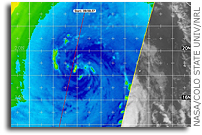 Hurricane Season 2009: Two NASA Satellites See Remnant Low Dolores Go Out Kicking