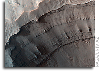 NASA Mars Reconnaissance Orbiter HiRISE Image: Layering at Ganges Chasma