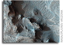 NASA MRO HiRISE IMage: Layered Outcrops on Crater Floor