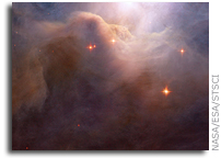 Blushing dusty nebula
