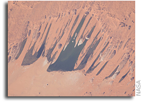 NASA Space Station Image: Ounianga Lakes in the Sahara Desert