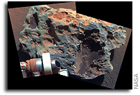 'Block Island' Meteorite on Mars, Sol 1961 (False Color)