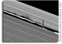 NASA Cassini: Saturn's Approach to Equinox Reveals Never-before-seen Vertical Structures in Planet's Rings