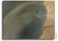 Image: Dust Plumes off the West Coast of Africa
