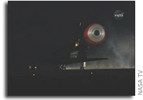 Space Shuttle Endeavour Lands