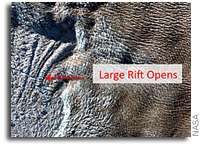 Researchers witness overnight breakup, retreat of Greenland glacier