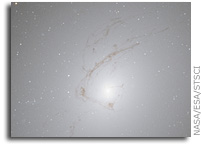 Hubble Space Telescope Image: NGC 4696: A Cosmic Question Mark