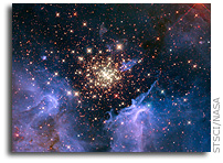 Hubble Image: Starburst Cluster Shows Celestial Fireworks