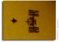 Atlantis and ISS Transit The Sun
