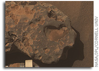 Three Close-ups of Meteorite 'Oilean Ruaidh' by Mars Rover Opportunity 