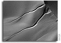 Study Links Fresh Mars Gullies to Carbon Dioxide