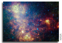 NASA Spitzer Image Reveals Galaxies Dusty Inner Workings