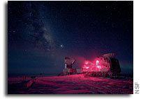 Photo: Antarctic Telescopes and the Milky Way