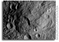Dawn Image of Asteroid Vesta:  Central Mound at the South Pole