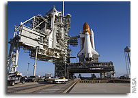 NASA's Shuttle Endeavour At Launch Pad, Liftoff Practice Set
