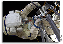 Photo: Cosmonauts Conduct Spacewalk