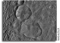 Image: Two Large Young Craters on Vesta As Seen From Orbit