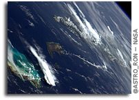 Photo: Turks, Caicos Islands, Inagua, and Cuba As Seen From Orbit