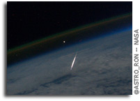 Photo: Shooting Star As Seen From Above The Sky - In Orbit