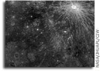 MESSENGER image of Mercury: Craters Kuiper, Calvino, and Rudaki