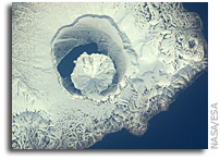 Photo: Volcano on Onekotan Island, Russia As Seen From Orbit
