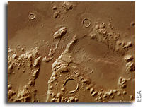 Image: Mountains and buried ice on Mars