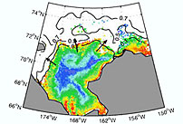 Observing Arctic ice-edge plankton blooms from space