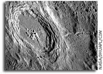 MESSENGER Image of Mercury: Oblique View of a Fresh Impact Crater