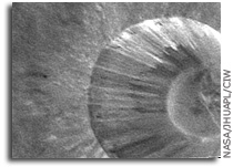 MESSENGER Image of Mercury: Young Crater With Prominent Rays