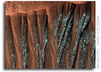 Image: Frosted Gullies in the Northern Summer on Mars