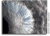 Image: Fresh Crater North of Tharsis Region on Mars