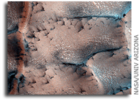 Image: Spring Fans Bursting from Cracks in Ice on Mars