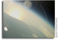 First Photo: Space Shuttle Endeavour Launch From Senatobia-1 Balloon at 64,000 feet